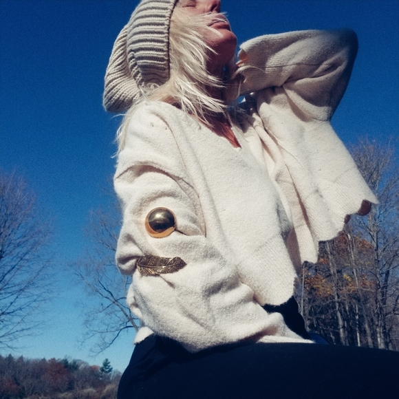 Feather solid brass upper arm armlet cuff brac… - Picture 7 of 7